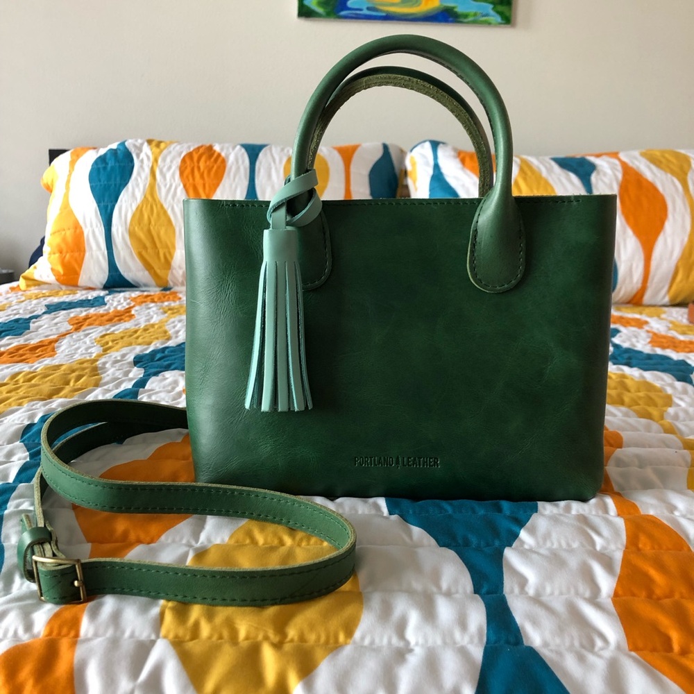 NWOT - Portland Leather Rainstorm Crossbody Satchel Bag
